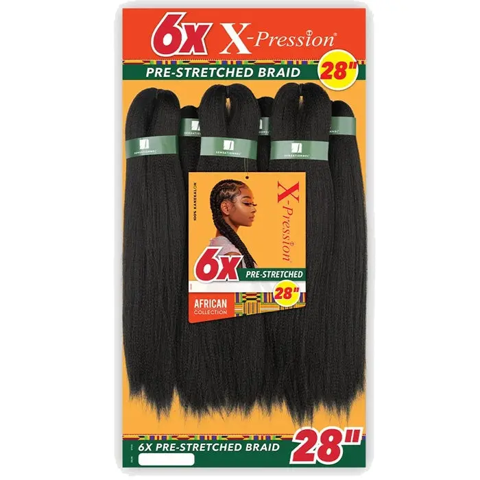 Sensationnel X-Pression Pre-Stretched Braid - 6X STRAIGHT 28" Sensationnel X-Pression Pre-Stretched Braid - 6X STRAIGHT 28"