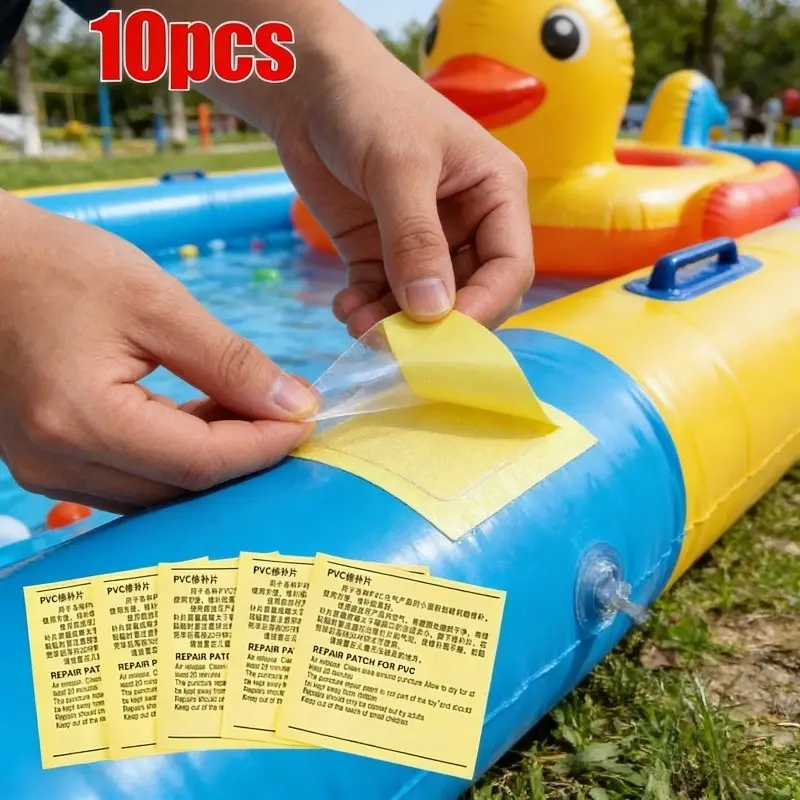 10 Piece Waterproof Repair Patches, Inflatable Gear Fix Kit, Tent & Swim Ring Repairs, Portable Reflective Outdoor Patches