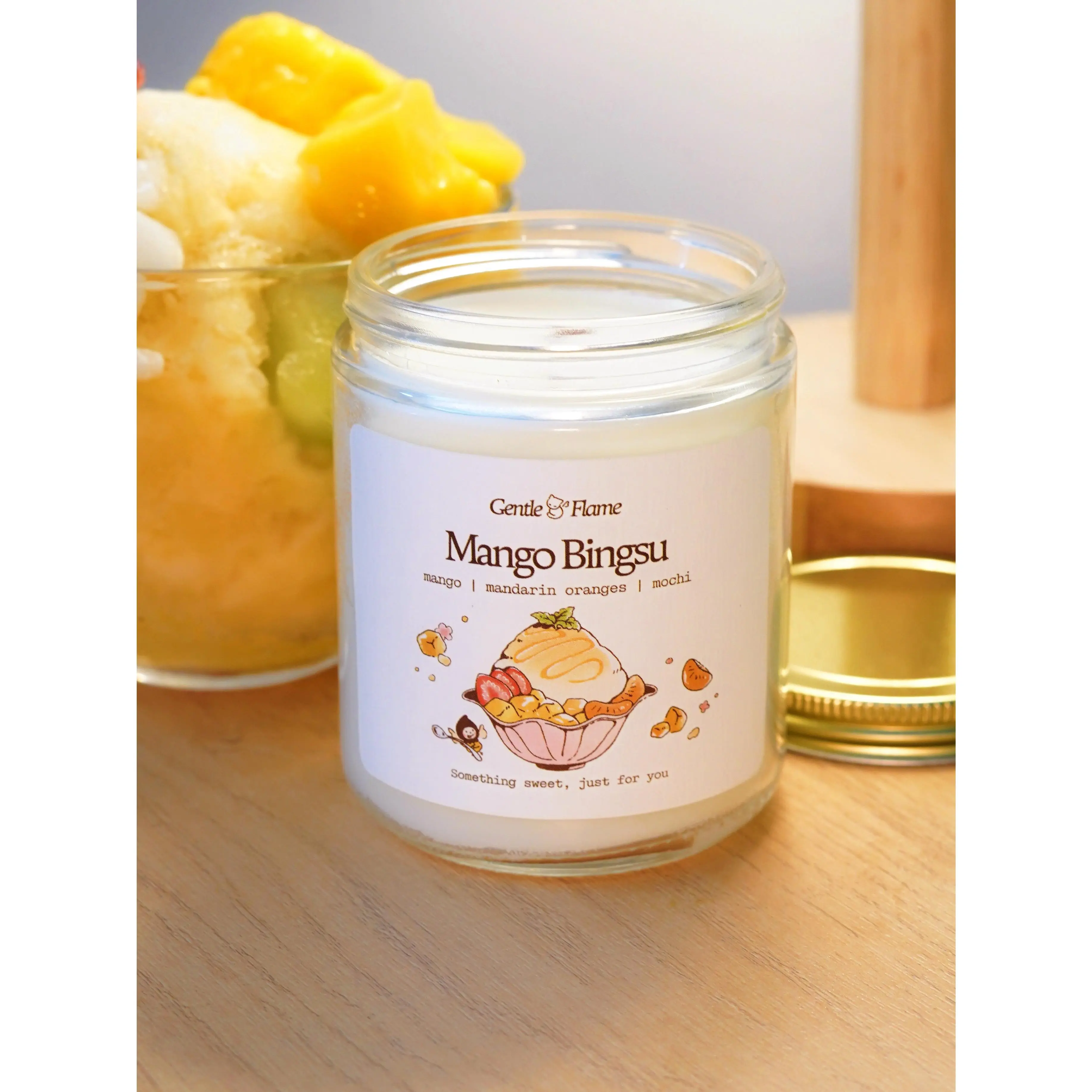 Mango Bingsu Jar Candle - Clean-burning, Handmade