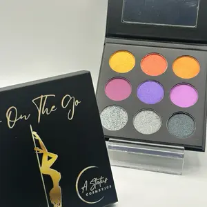 Ho On The Go Eyeshadow Palette - byA Status  cosmetics. Limited Edition 9 Pan Compact Multicolored Palette for Flawless Looks -