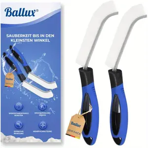 Crevice Cleaning Brush Brush Bathroom Set of 2 - Cleaning Brush & Tile Brush with Hard Bristles for Bathroom, Kitchen, Grout & Narrow Crevices - Hand Brush & Scrubber Against Dirt