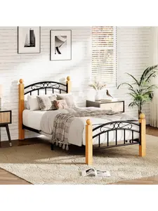 Metal Twin Platform Bed Frame - Structurally Stable Steel Slat Supported Queen Bed Frames No Box Spring Needed For Easy Removal And Transport