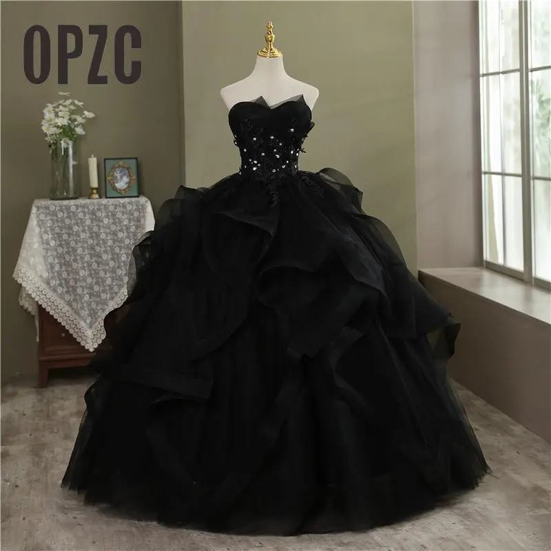 Quinceanera Dresses Party Prom Lace Embroidery Strapless Ball Gown 5 Colors Quinceanera Dress Plus Size Vestido De Quince Robe