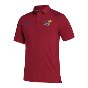 adidas Mens Jayhawks Primary Short Sleeve Shirt Training Casual Casual - Red