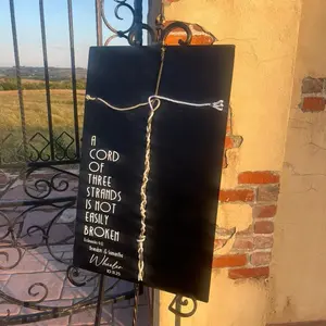 A Cord of 3 Strands Wedding Sign Large with Elegant Design for Special Occasions