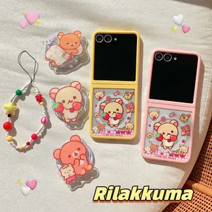 Compatible Samsung Z Flip7/6 Japanese and Korean Cartoon Phone Case Z Flip 3/4 Magnetic Z Flip  Stand New Model