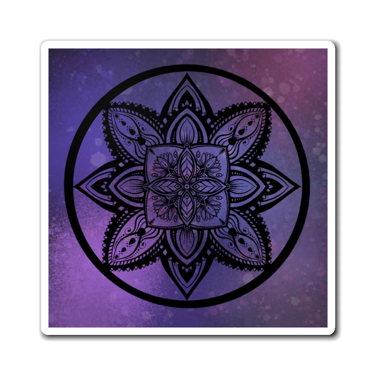 Plum Sanctuary Mandala Magnets
