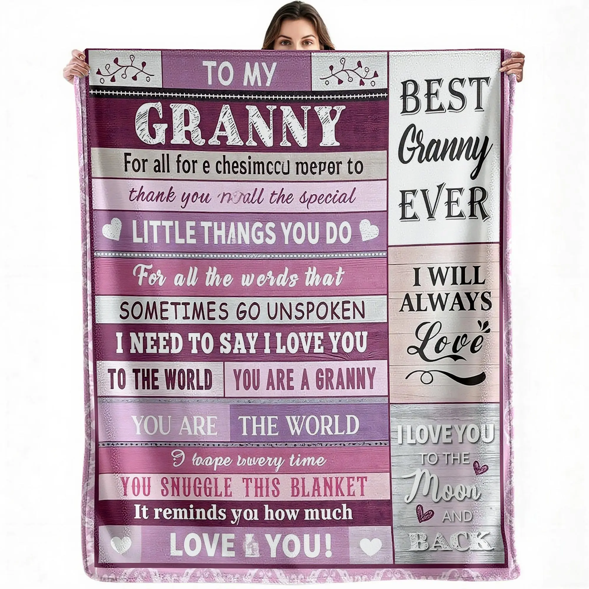 To My Granny Blanket Gift From Grandchild Grandma Gift