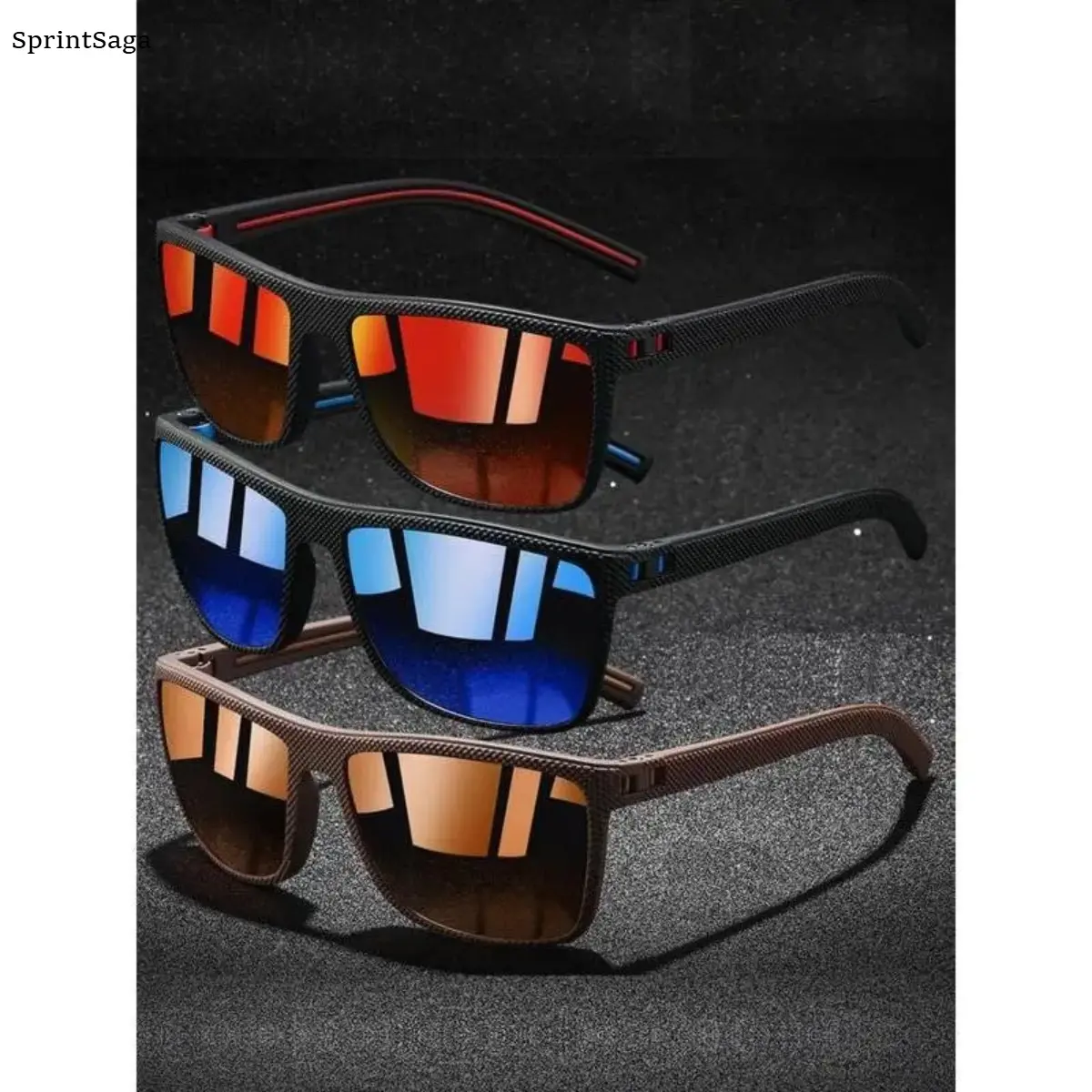Retro Unisex Sunglasses Lightweight Small Square Polycarbonate with Mirror PC Lens Spring Hinge UV400 Protection for Travel Driving