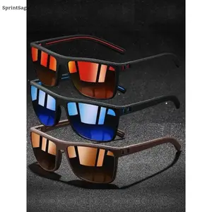 3 Pack Retro Square Sunglasses for Women & Men, Trendy Plaid Frame Shades, UV400 Protection, Spring Hinge, Lightweight Fashion Eyewear for Travel, Streetwear, Driving & Outdoor Use