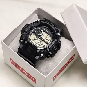 Student Children's Watch Elementary School Middle School Boys Girls Teenagers Alarm Clock Luminous Sports Electronic Watch Black Blue   Children