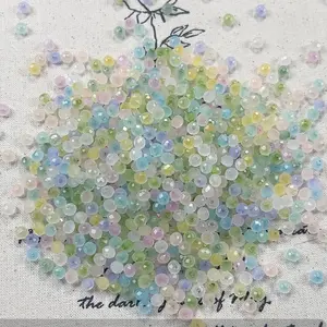 4mm Faceted Glass Flat-round Beads - 13 Colors