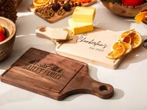 Personalized Cutting Board, Custom Engraved Cutting Board, Family Name or Couple Design, Unique Gift for Housewarming, Anniversary, Customized Family Design Cutting Board, Housewarming Gift, Gift For Couple, Family Gift, Engraved Maple Board