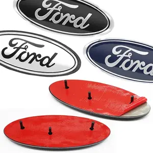 Car Front Grille Emblem Sticker, Truck Car Decal, 22.5x9cm Rear Trunk Decal Replacement Accessory for Ford F150 F250 Edge Escape Transit Fusion