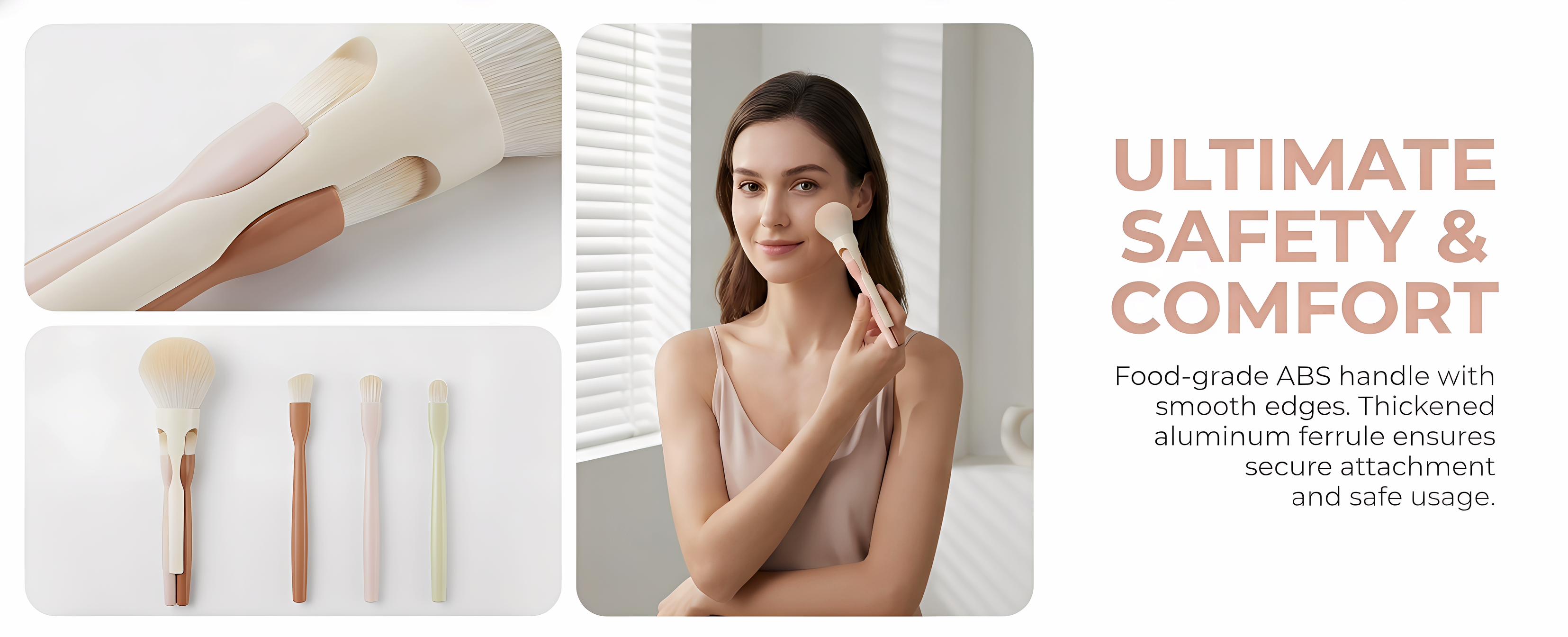 4-in-1 Magnetic Travel Makeup Brush Set – Ultra Soft Synthetic Bristles for Flawless Powder & Cream Application – Compact Portable Beauty Tool for On-the-Go makeup brushes set