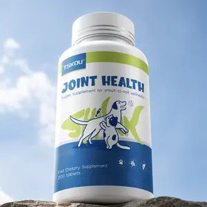 TSKOU Shark Chondroitin Tablets for Dogs & Cats | Joint Health Supplement for All Ages | 200 Tablets | Pet Supplement | With Chondroitin, Glucosamine & Collagen
