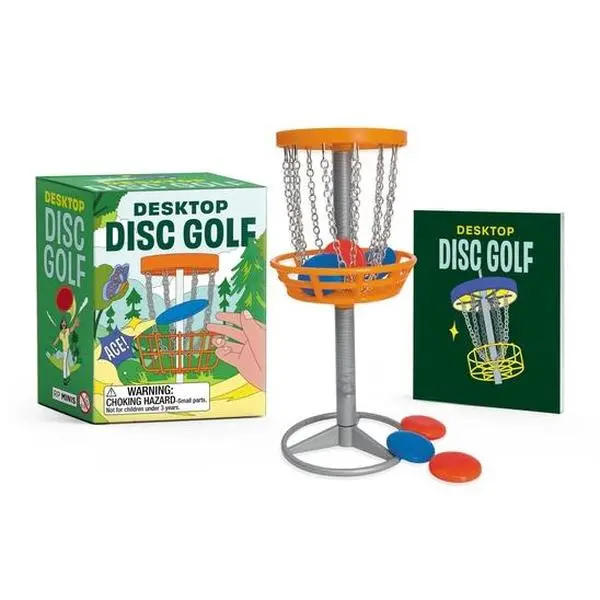 Desktop Disc Golf: Ace! - Miniature Illustrated Mini Book with Target Basket, Donald Lemke Paperback, Fun Gift & Perfect Gift Item