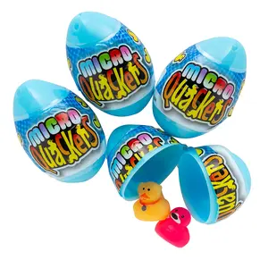 1 3/4" Micro Quackers Duck-Filled Bright Plastic Easter Eggs - 24 Pc.