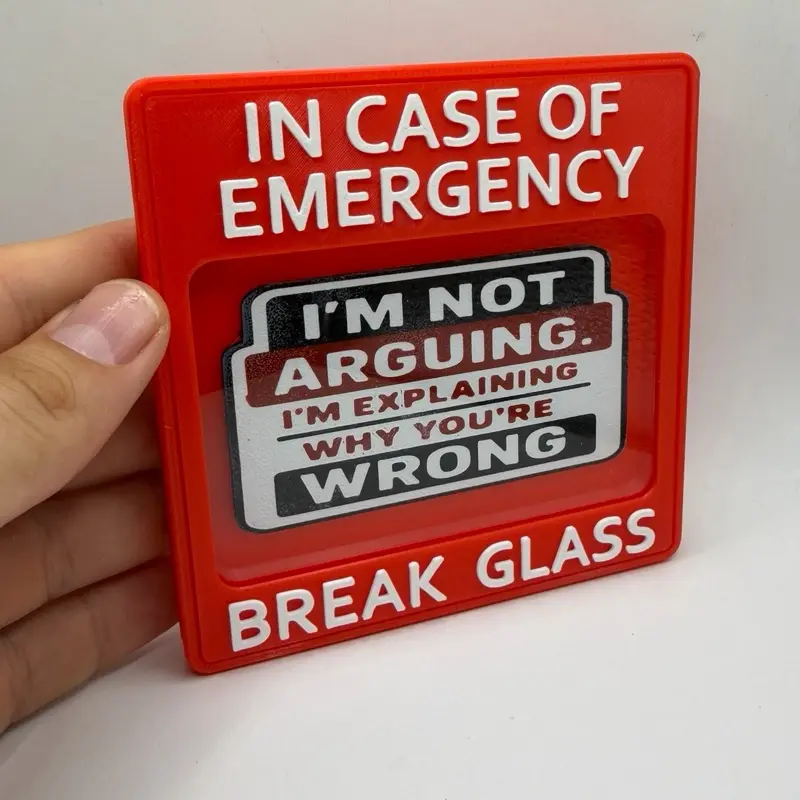 Emergency Opinion Card – Funny Desk Display & Office Gift