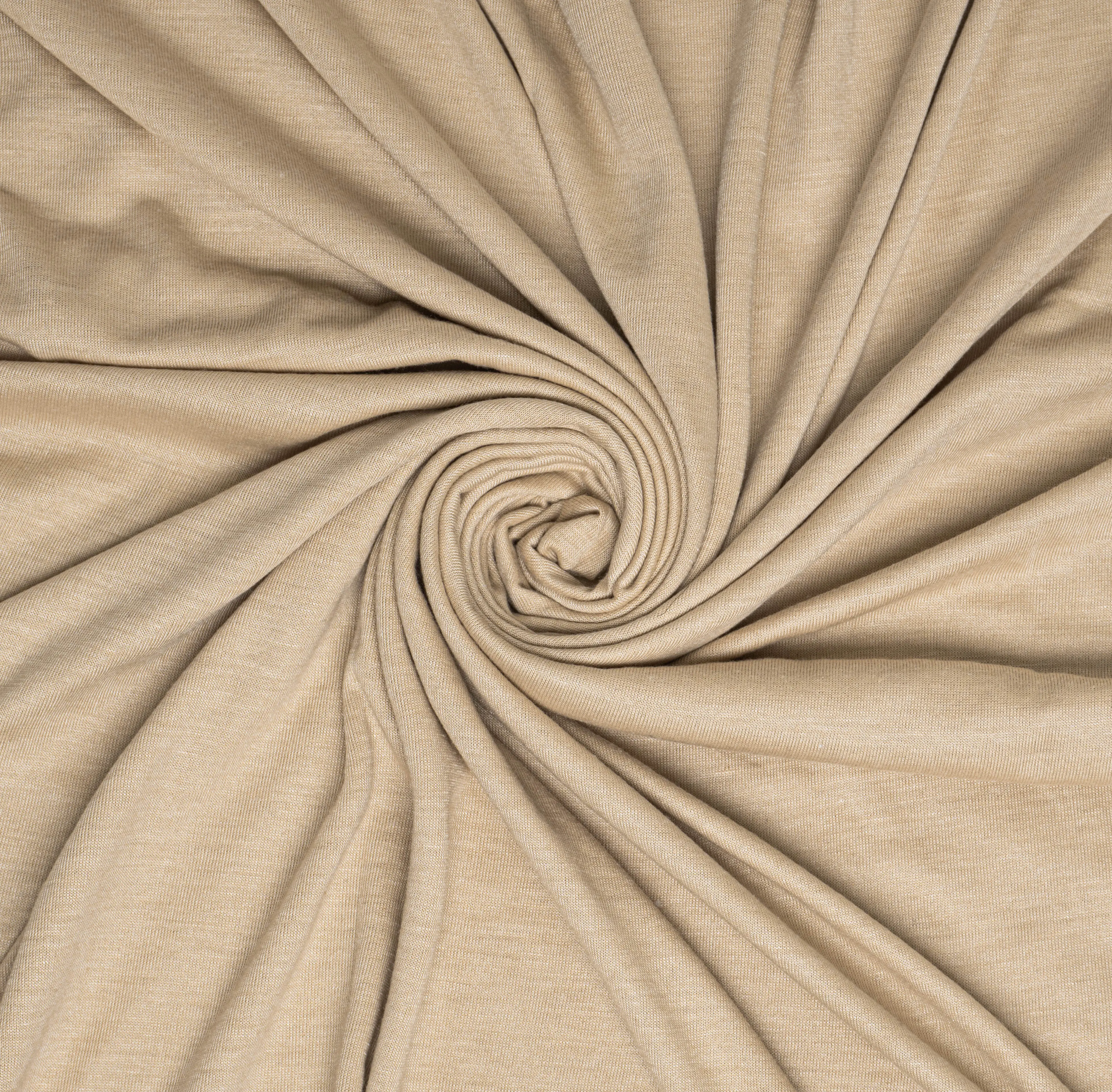 Plain Jersey - Beige, Soft and Breathable Fabric, Ideal for Various Applications