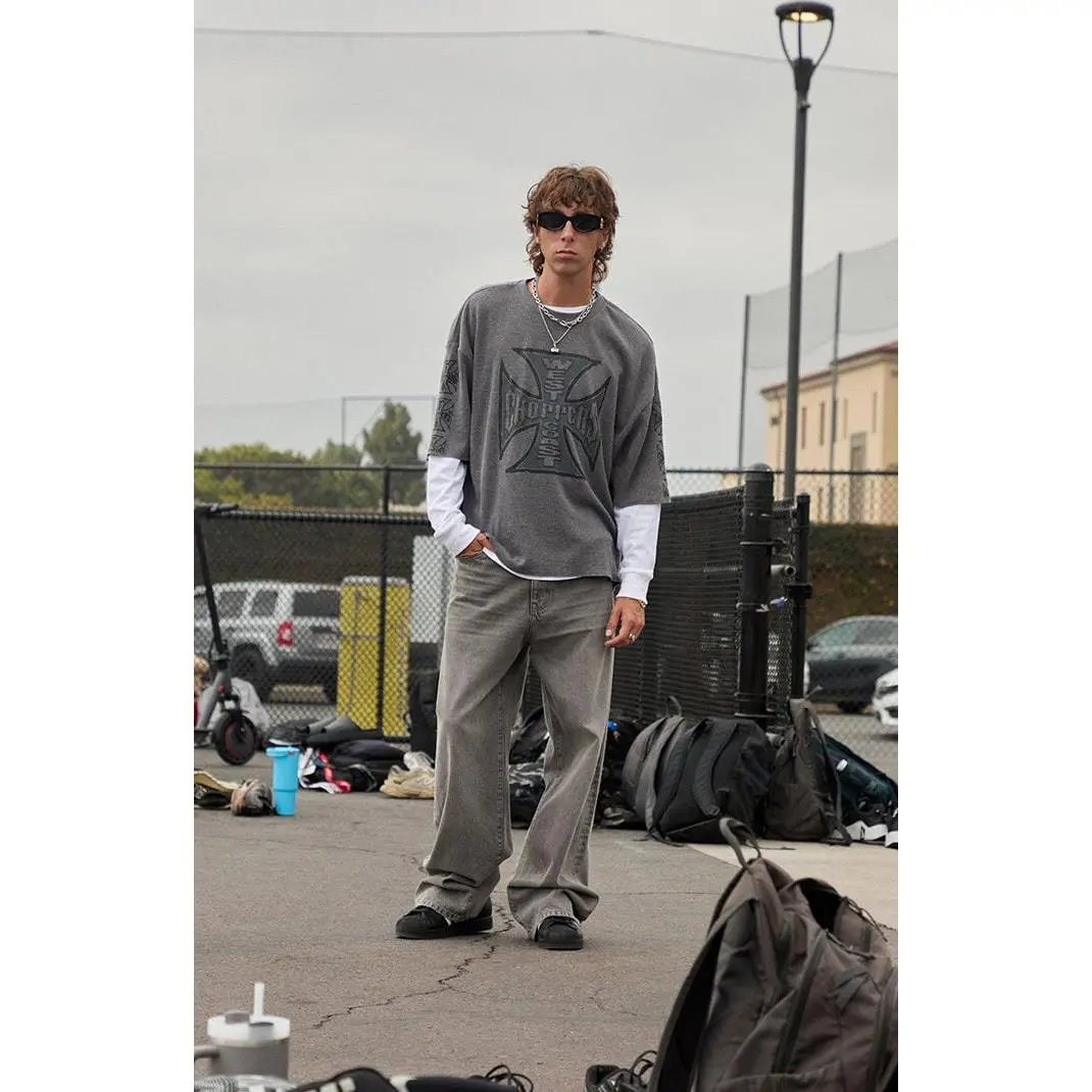 Pacsun Men's Blake Extreme Baggy Jeans Gray