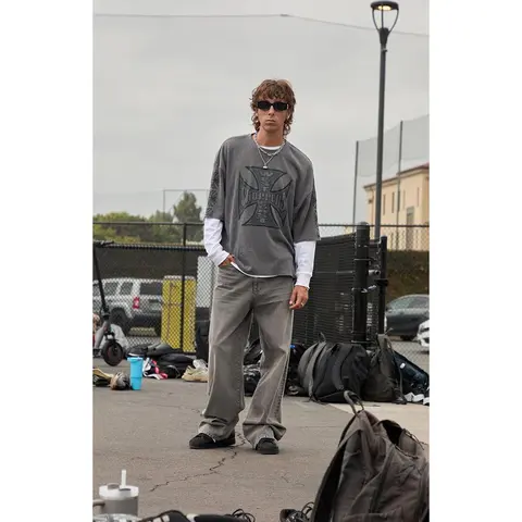 Pacsun Men's Blake Extreme Baggy Jeans Gray