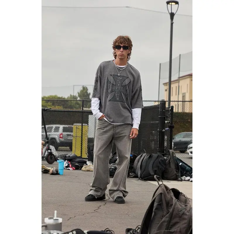 Pacsun Men's Blake Extreme Baggy Jeans Gray
