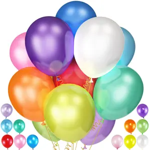 120Pcs Assorted 12" Latex Balloons, Multi-Color Rainbow Balloons for Birthday, Wedding, Baby Shower