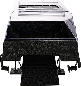 PENN-PLAX Reptology Turtle Topper – Above Tank Basking Platform That Safely Mounts to Standard Size Tanks Including 10g, 20L, 20H, 29g, up to 55 Gallons and 13” Wide – Black Color (REP600)