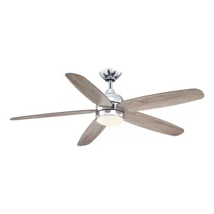 Parrot Uncle 52" Dicken Farmhouse Downrod Mount Reversible Ceiling Fan with Lighting and Remote Control