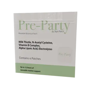 SkynPatch Pre-Party Wearable Botanical Patch – Next-Day Routine Support (4 Pack)