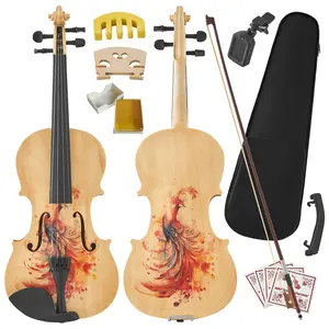 Professional 4/4 Full-Size Violin - Premium Sound, Durable & Lightweight Design with Complete Accessories, Exquisite Handcrafted Finish, Ideal Unique Gift for Musicians