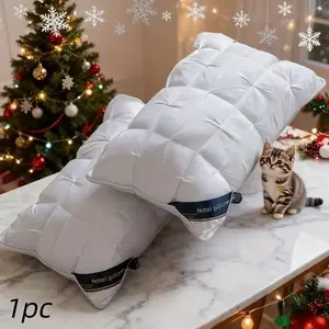 1/2pcs standard pillow cooling and support pillow, full-size suitable for both side and back sleepers, down replacement hotel series sleep pillow 48x74cm