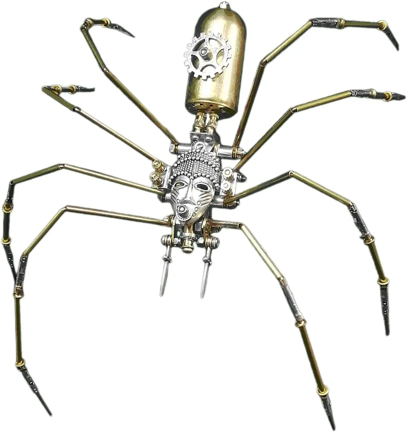 Steampunk Floren Spider DIY Hobbies Kit Adults, 203-Piece 3D Metal Model Kit Jigsaw Puzzles, Model Building Mechanical Assembly Craft Toy Brain Teaser Gift (Brass)