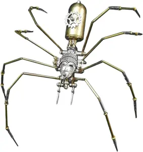 Steampunk Floren Spider DIY Kit 137 Pieces 3D Metal Puzzle for Adults Mechanical Assembly Model Craft Toys Brain Teaser Gifts Brass 203 Parts