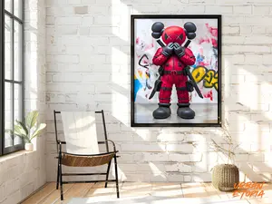 Superhero KAWS Poster - Limited Edition Wall Art Print - Hypebeast Figure Print,  Toy Art, Kaws Poster