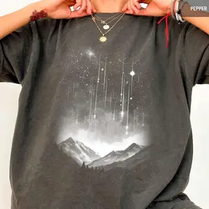 Custom Velaris Graphic Tee ,Minimal Mountain Acotar, Shirt Personalized ,Gift for Her, Book Lover JQ4