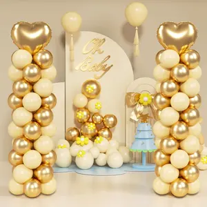 Balloon Column Stand Kit, 7 Feet Height Adjustable Balloon Tower Pillar with Reusable Metal Telescopic Design for Graduation, Wedding, Baby Shower, Birthday Party Decoration