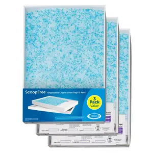 PetSafe ScoopFree Disposable Crystal Cat Litter Tray – 3 Pack Fresh Scent