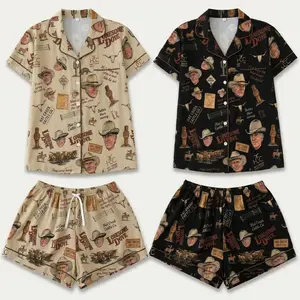 Lonesome Dove Gus And Woodrow Western Movie Cowboy Pajamas Set 1800s American, Sleepwear, Gift For Woman, Movie Merch.