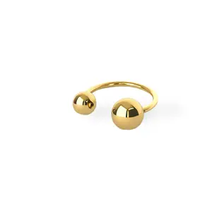 Adjustable Isa Ring - 18k Gold Plated Water-Resistant Design for Perfect Fit & Versatile Elegance