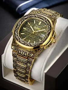 New Sport Men Quartz Analog Watch, 3atm Water Resistant, Day-Date Function, Alloy Case, 44mm Big Dial, Stylish & Durable Timepiece, High End Watch, Waterproof Wristwatch