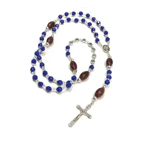 Blue football rosary add a name