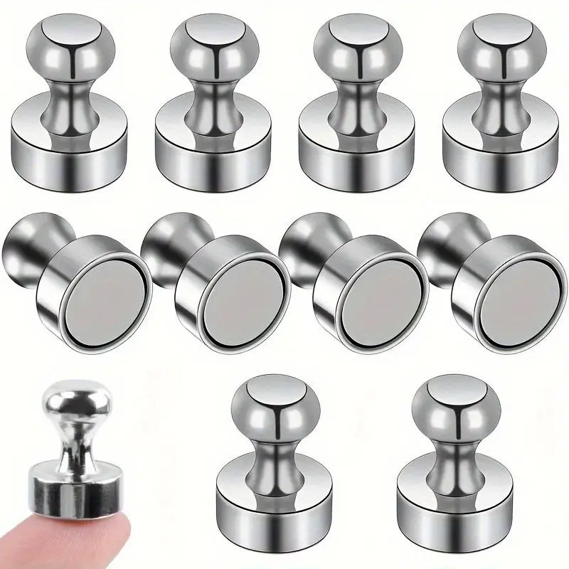 Round Magnetic Button, 10pcs/set Magnetic Button for Whiteboard, Durable  Strong Magnetic Button for Office, Home, Kitchen, Fridge,  Wall