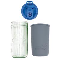 Charcoal Gray / Deep Blue