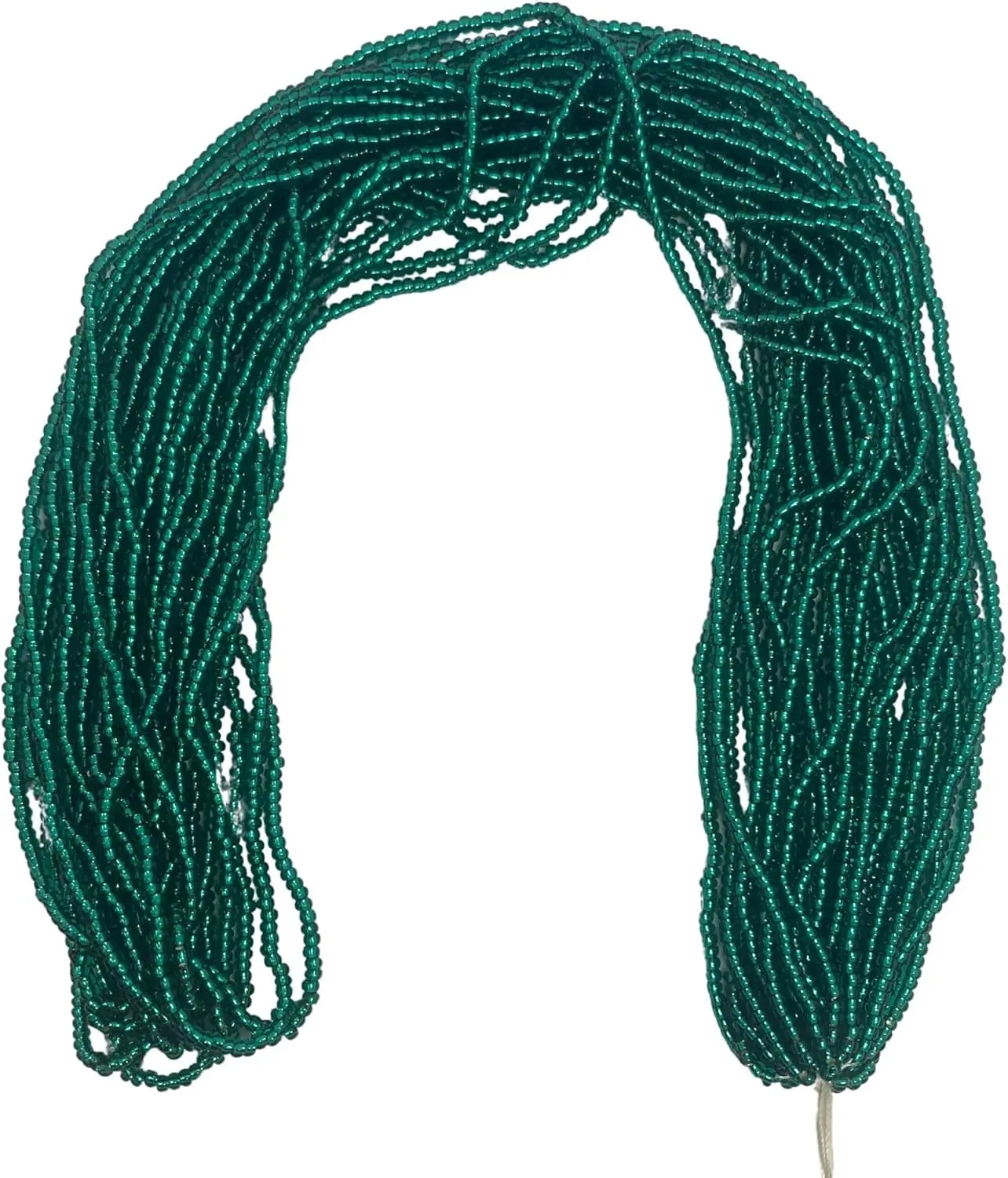 Czech 11/0 Glass Seed Beads,  Lined - 12 String Hanks, Multi Colors (Petrol Green)