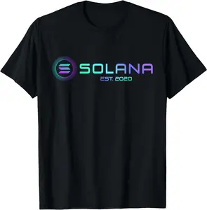 Solana SOL Coin Crypto Logo Blockchain , Solana T-Shirt Cotton Top Classic