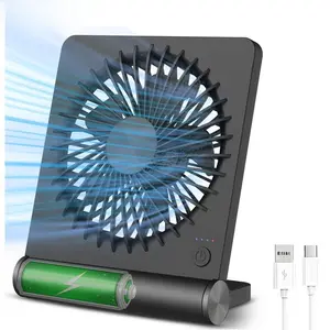 Mini Desk Fan with Strong Airflow 220 ° Tilt Folding Portable Rechargeable 3 Speed Adjustable Ultra Quiet USB Fan for Office Bedroom Outdoor