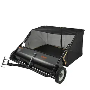 VEVOR Tow Behind Lawn Sweeper, 50 in Pull Behind Lawn Sweeper, 26 cu. ft Large Capacity Leaf & Grass Collector, Heavy Duty Garden Sweeper with Adjustable Sweeping Height for Yard, Lawn, Farm