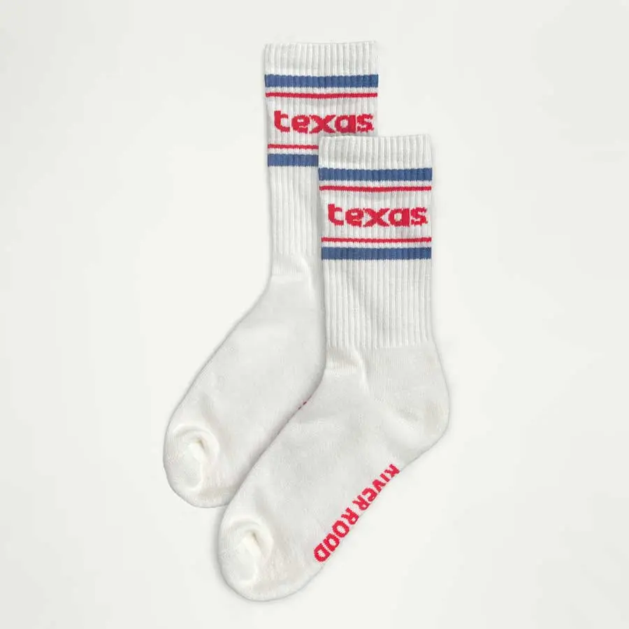 Retro Texas Gym Socks Made with a Wool Blend